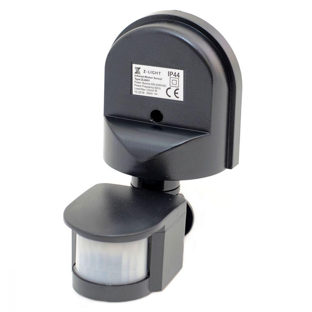 Датчик руху Z-LIGHT 180° IP44 накладний чорний ZL8001, фото 1