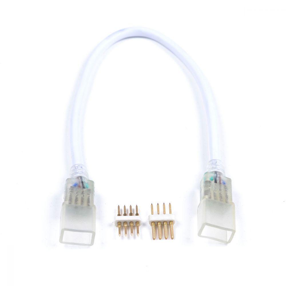 Конектор Venom для світлодіодних стрічок 220 В 5050 RGB (2 роз'єми-провід + 4pin (2 шт.)) (ACCVST-019-220RGB), фото 1