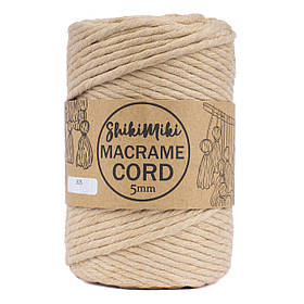 Еко шнур Macrame Cord 5 mm, колір Карамельний