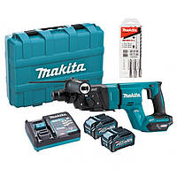 Аккумуляторный перфоратор Makita XGT 40 V MAX HR007GM201 (2×4.0 Ач, DC40RA, набор буров B-12332)