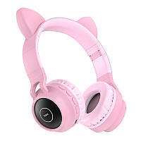 Беспроводные наушники HOCO W27 Cat Ear (розовые)