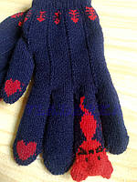 Детские сенсорные перчатки Кот, цвет синий