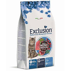 Exclusion Noble Grain Cat Adult Tuna - Монопротеїновий сухий корм для дорослих котів з тунцем 1.5 кг