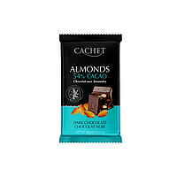 Шоколад Cachet Dark Chocolate 54% Cacao Almonds 300g