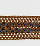 Мереживо світло коричневе ширина 4,5см, фото 4