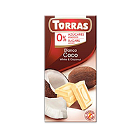 Шоколад Torras Chocolate Zero White & Coconut 75g