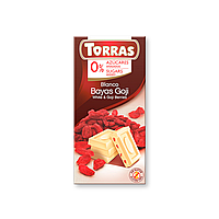 Шоколад Torras Chocolate Zero White & Goji Berries 75g