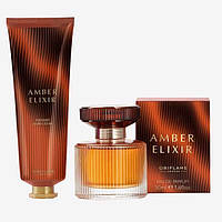 11367/45547 Подарочный набор Парфюмированная вода Amber Elixir [Амбер еликсир], крем для рук Орифлейм Oriflame