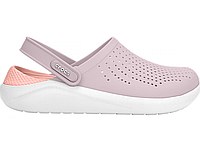 Мужские шлепанцы Кроксы Crocs LiteRide Clog Powder/White Пудровые M4/W6 (36-37)