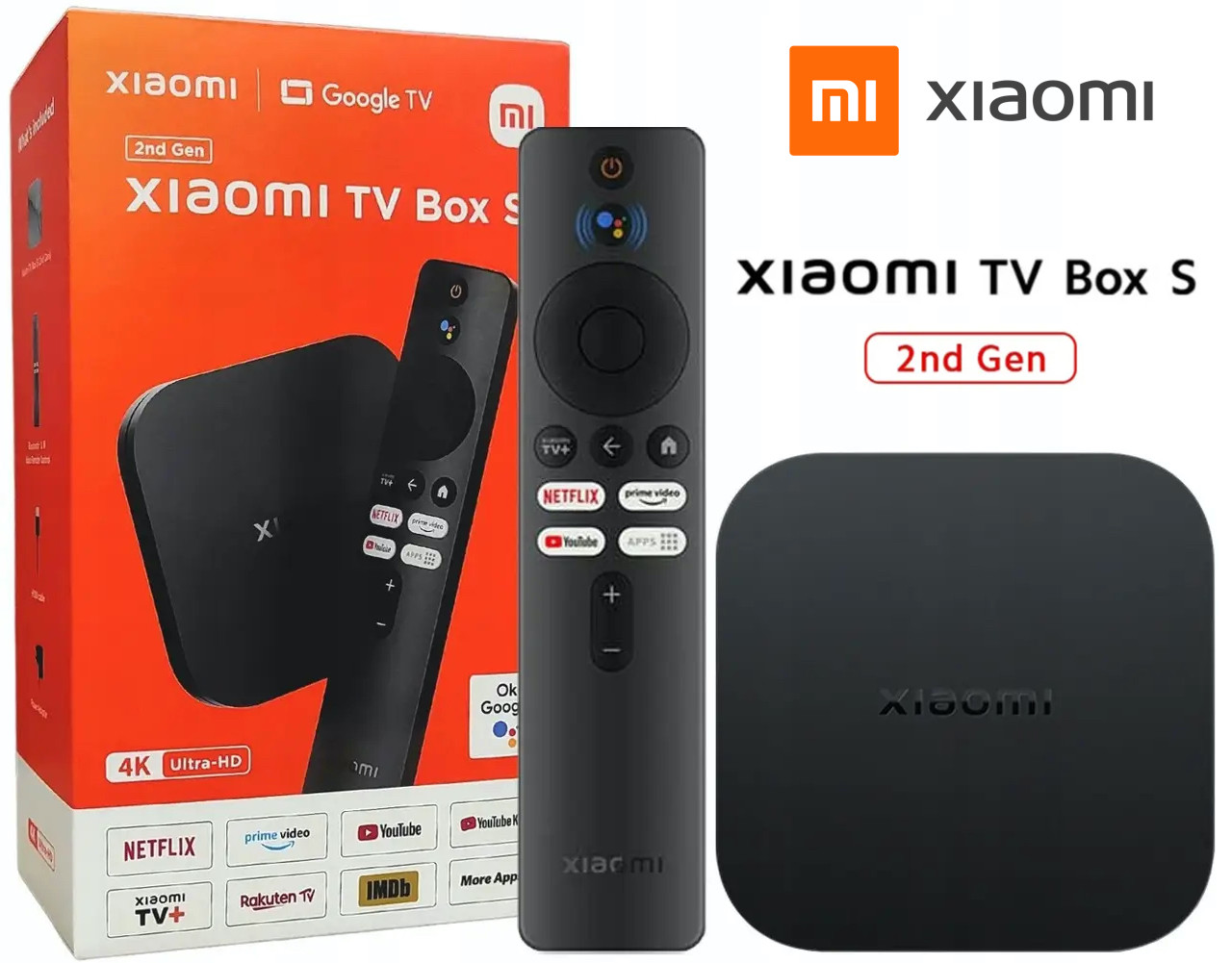 TV-Приставка Xiaomi Mi Box S 4K 2nd Gen (MDZ-28-AA) 2023 Global, NETFLIX, Google TV Глобальна версія