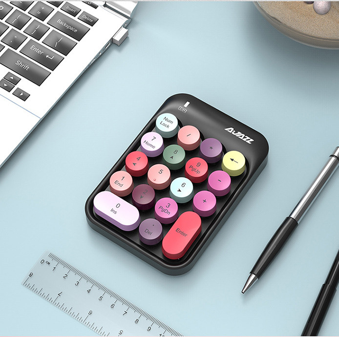 Цифрова USB-клавіатура AK18 бездротова Num Pad. Числовий блок на батарейках, фото 1
