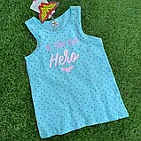 Літній комплект на дівчинку майка і бриджі Розмір 6-7років 122 см, фото 2