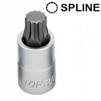 Головка бита SPLINE (12 луч.) 1/2" M8 L55 мм TOPTUL BCHA1608