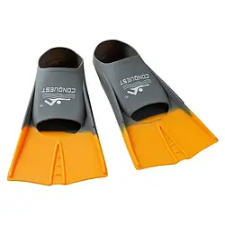 Ласти дитячі із закритою п'ятою Conquest F868-3032  розмір 30-32 сіро-помаранчеві