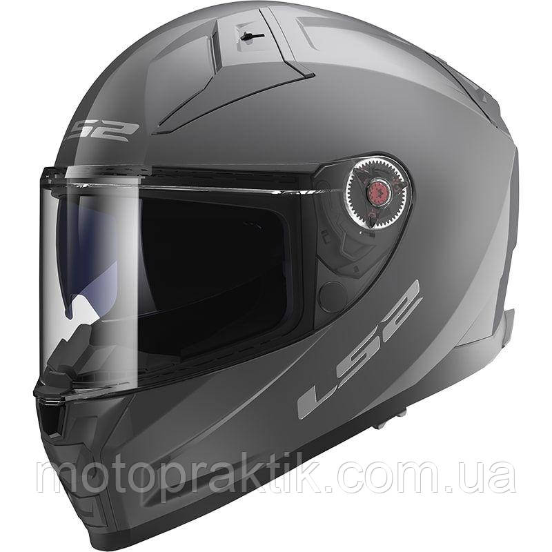 LS2 FF811 Vector 2 Solid Nardo Grey, XS Мотошолом інтеграл з окулярами