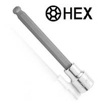 Головка бита HEX (6-гр.) 1/2" H8 L140 мм ШАР TOPTUL BCSA1608