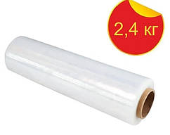 Стрейч плівка прозора 20 мкм - 500 мм × 2,4 кг / 320 м / XXL