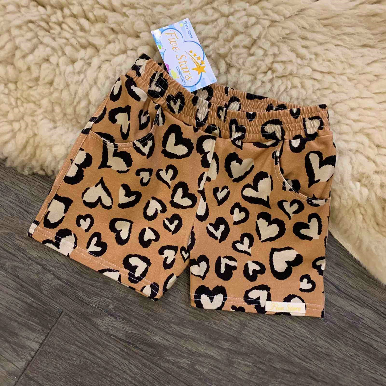 Шорти для дівчинки сердечка леопард Five Stars 10708-140р