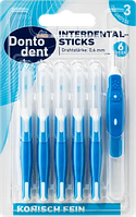 Щетки межзубные синие 0,6 мм ISO 3 [Dontodent Interdentalbürsten blau 0,6 mm ISO 3]