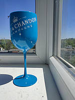 Бокалы фужеры акрил Моет Шандон Moet & Chandon 0,5 л, для шампанского и вина. Синие бокалы.