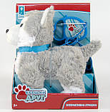 М'яка іграшка Собачка Хаскі Кращий друг PL 8201 на повідку гавкає ходить виляє хвостом, фото 2