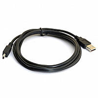 Кабель USB 2.0 (AM/Mini 5 pin) 1,5м, черный