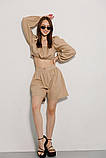 Костюм ARjen жіночий літній шорти і блуза 46 бежевий, фото 6