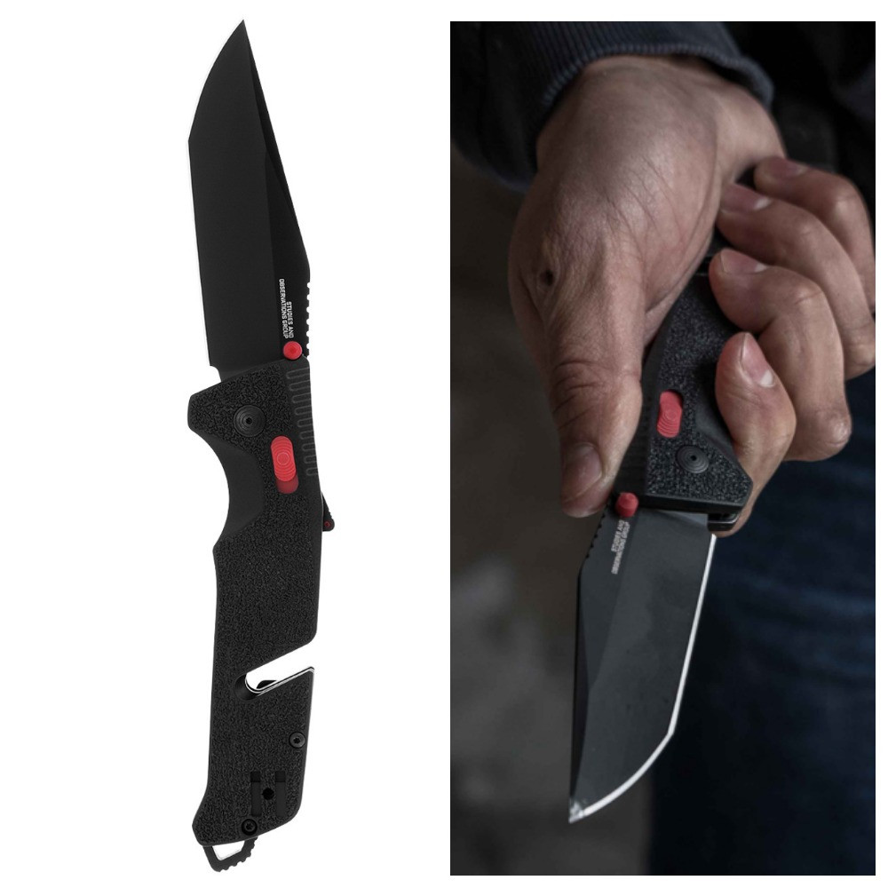 Ніж розкладний SOG Trident AT (Black/Red/Tanto)
