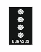 Шеврон погон Капитан полиции с номером жетона на липучке Шевроны на заказ (AN-12-300-12)