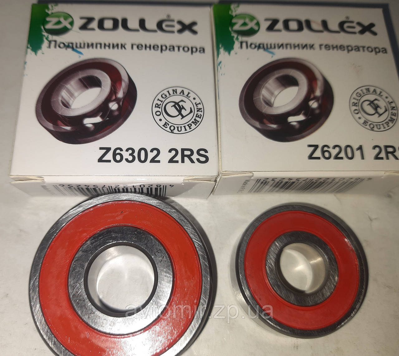 Підшипники генератора Ваз 2101, 2102, 2103, 2104, 2105, 2106, 2107 ZOLLEX, фото 1