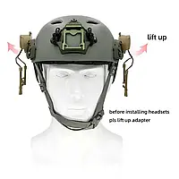 Крепление на шлем для дополнительного оборудования Impact Sport, Walker&#96;s, Earmor, Peltor (Чебурашка),