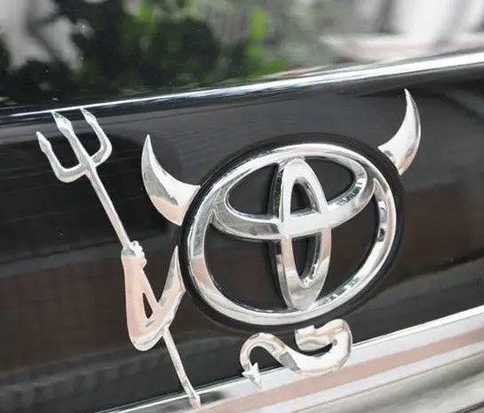 Авто наклейка Чортик (3D значок на автомобіль, мотоцикл, машина, капот, багажник)