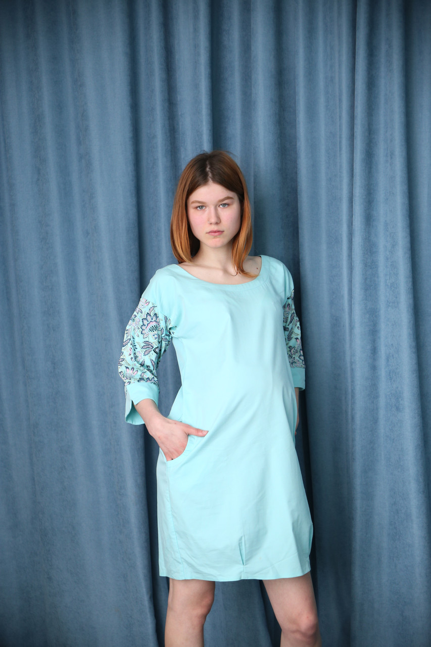 Сукня для вагітних Pregnant Style Katherine 46 бірюзова.
