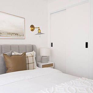 Золоте бра з білим плафоном (52-W837F-1 GD+WH), фото 2