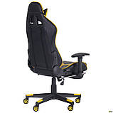 Крісло комп'ютерне геймерське VR Racer Dexter Rumble чорний/жовтий, ТМ Амф, фото 2