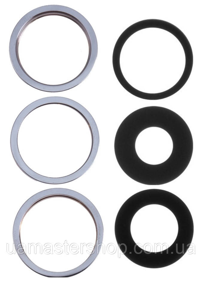 Скло камери iPhone 13 Pro/13 Pro Max синє Sierra Blue + кільце комплект 3, фото 1