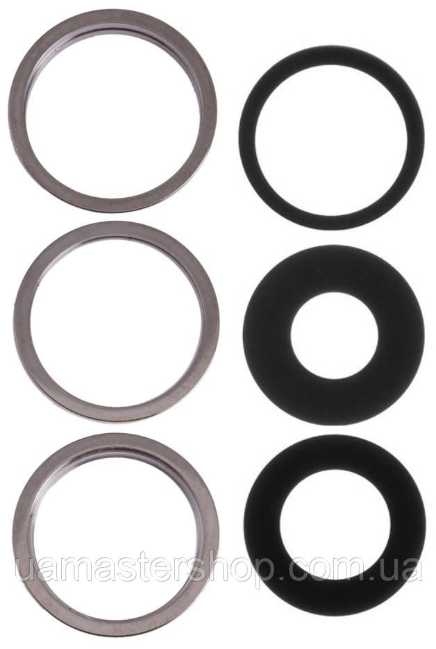 Скло камери iPhone 13 Pro/13 Pro Max сіре Graphite + кільце комплект 3, фото 1