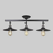Чорна стельова люстра з 3-плафонами (52-X837F-3 BK)
