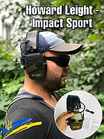 Тактические активные наушники Howard Leight Impact Sport оливковые защитные стрелковые для стрельбы ховард