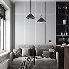 Чорний підвіс на ланцюгу у стилі лофт (52-839F-1 BK), фото 4