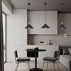 Чорний підвіс на ланцюгу у стилі лофт (52-839F-1 BK), фото 3