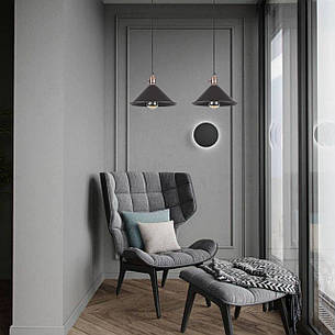 Чорний підвіс на ланцюгу у стилі лофт (52-839F-1 BK), фото 2