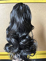 Шиньйон хвіст з термоволокна на крабі 30 см Чорний 1В