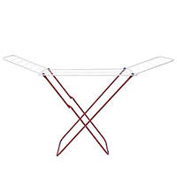 Сушилка для белья одежды обуви Напольная Rack Красно-белая универсальная двухъярусная раскладная 105х180 см