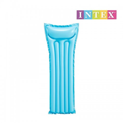 Пляжний надувний матрац Intex розмір 183x69 см колір блакитний