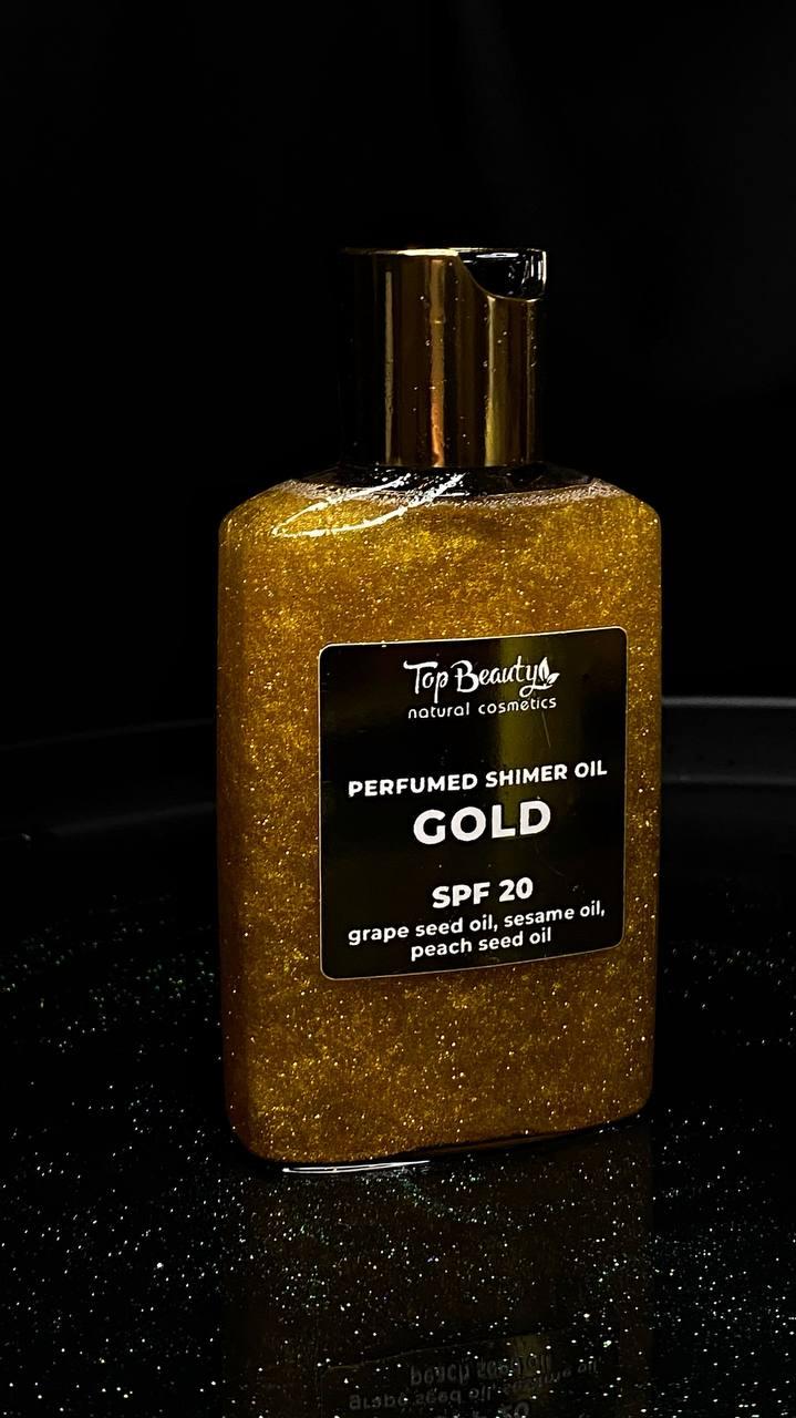 Олія парфумована сяюча SPF 20 Top Beauty Gold 100 мл, фото 1