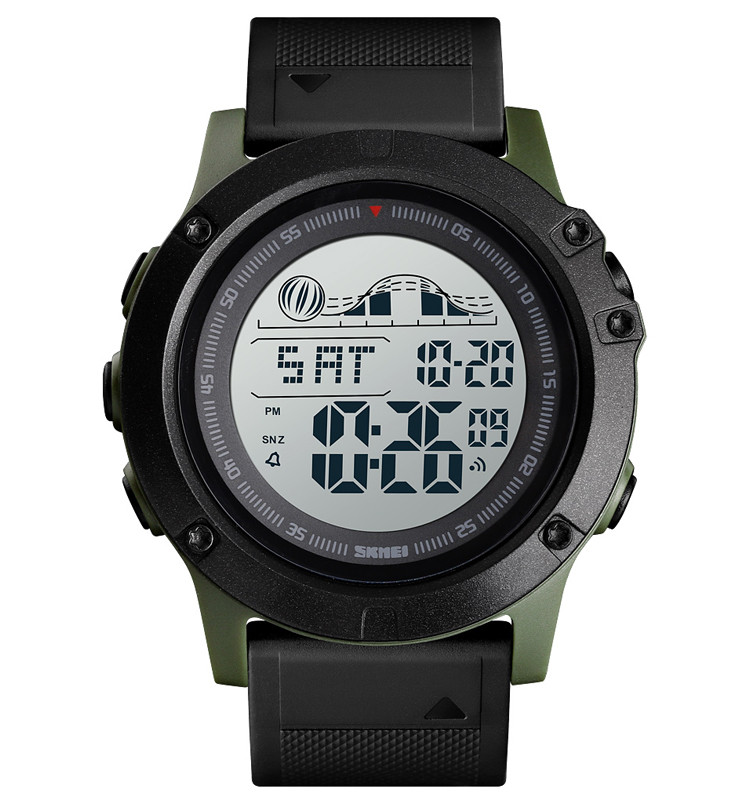 SKMEI 1476 годинник чоловічий зелений/білий