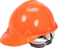 Каска для захисту голови VOREL оранжева з матеріалу HDPE [30/120]