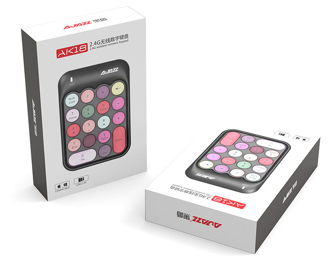 Цифровая USB клавиатура A-Jazz АК18 беспроводная Num Pad