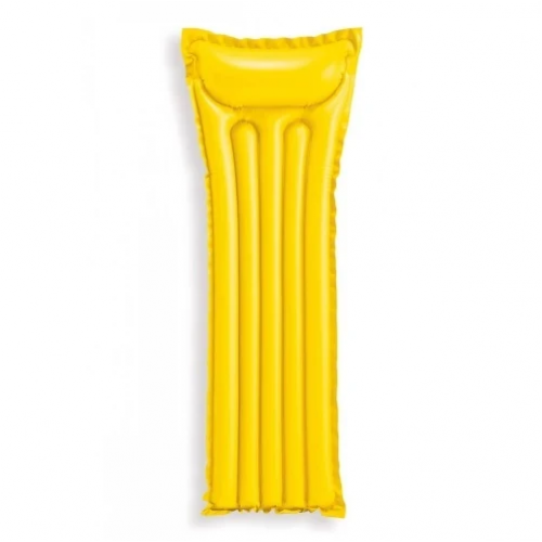 Пляжний надувний матрац фірми Intex розмір 183x69 см колір жовтий